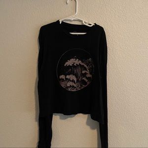 Pacsun Wave Cropped Long Sleeve
